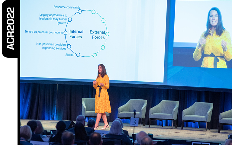 Brigette McInnis-Day leads the Moreton lecture at ACR 2022.