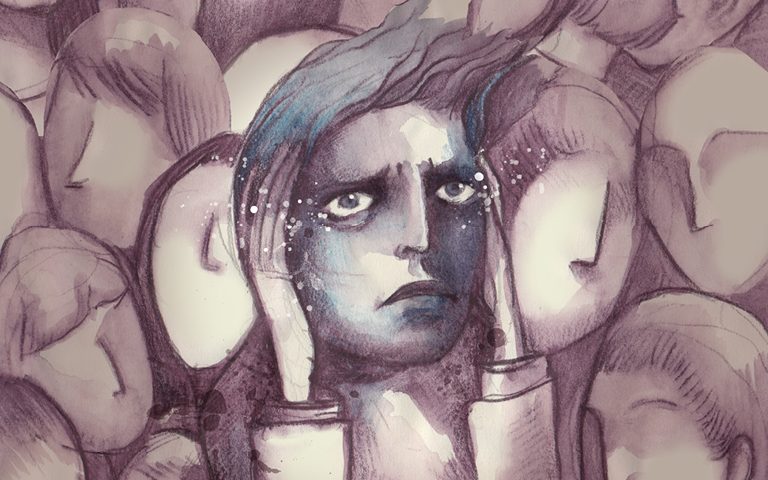 Illustration of someone having anxiety