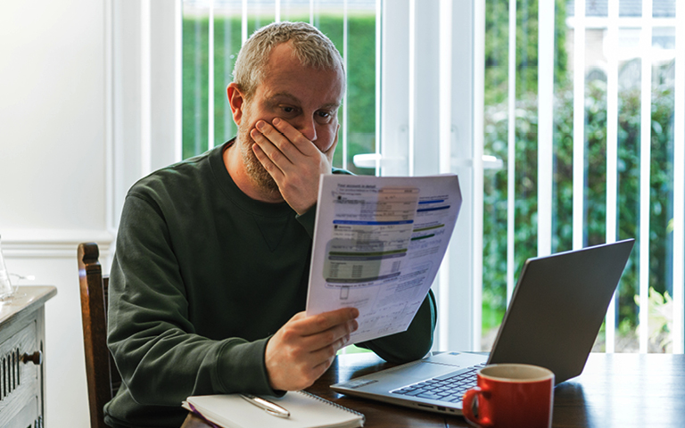 man is surprised by medical bill