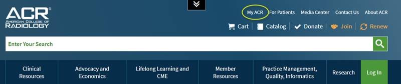 Access your My ACR profile