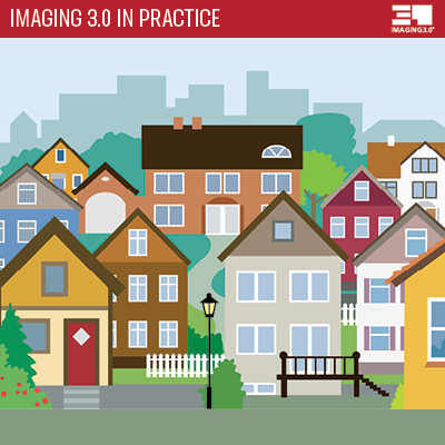 Image of multiple houses in a neighborhood