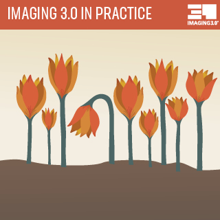 Illustration of flowers growing with one flower wilted