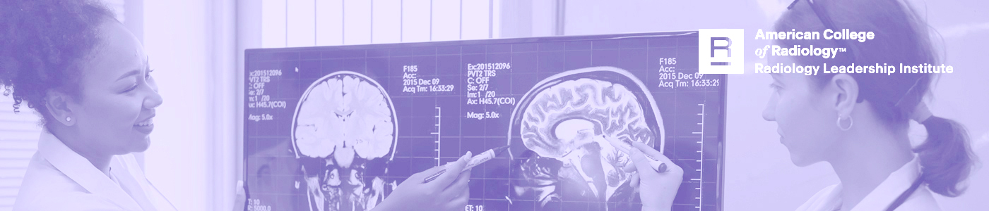 Image of radiologists looking at brain scans on a monitor