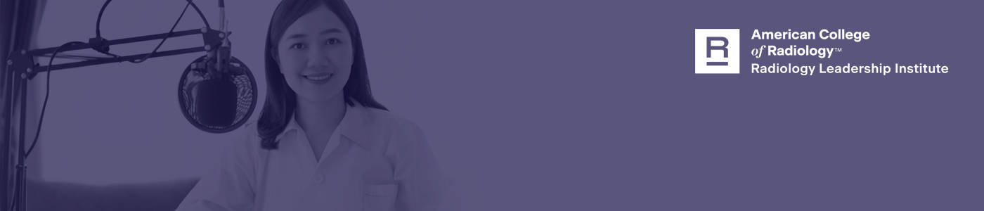 Woman hosting a podcast