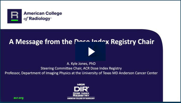 Screenshot of Message from DIR Chair Video. Click to play.