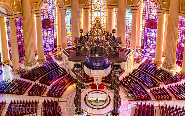 Aerial view of the Basilica of Our Lady of Peace in Yamoussoukro, Ivory Coast (Côte d’Ivoire)