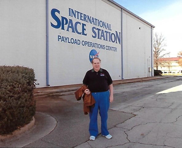 Dr. Arthur Fleischer at the ISS control facility in Huntsville, AL