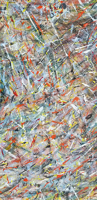 a colorful, abstract painting