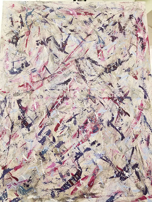 a colorful, abstract painting