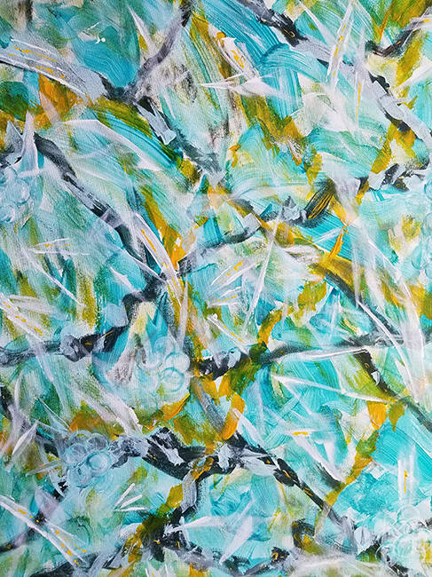 a colorful, abstract painting